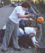 Alicia May and her pumpkin