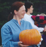 "Red" Pussycat and her pumpkin